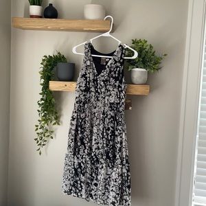 Never worn, cute black and white floral dress